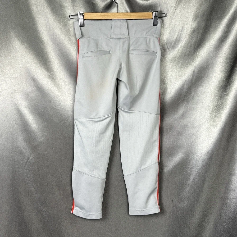 Nike Boys Vapor Select Baseball Pants Gray Red Piping XS -BQ6443-056 Youth Gear‎